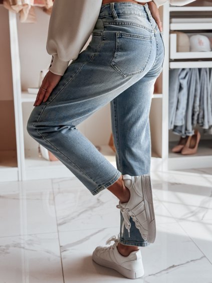 SVĚTLE MODRÉ DÁMSKÉ SLIM FIT DŽÍNY S ODĚRKAMI SLIMEDEW