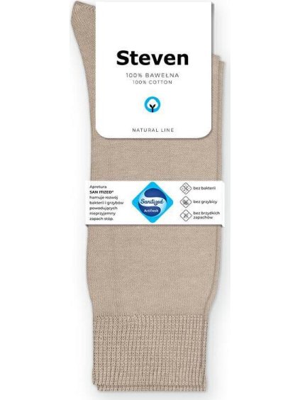 BÉŽOVÉ BAVLNĚNÉ UNISEX PONOŽKY ART. 055