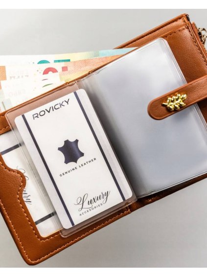 4U CAVALDI HNĚDÁ STYLOVÁ STŘEDNÍ PENĚŽENKA SE VZOREM M737