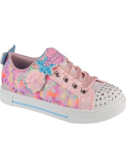 RŮŽOVÉ SVÍTÍCÍ DĚTSKÉ TENISKY SKECHERS TWINKLE SPARKS - UNDERWATER MAGIC