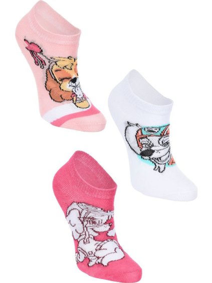 3 PÁRY DĚTSKÝCH KOTNÍKOVÝCH PONOŽEK PAW PATROL, SKYE