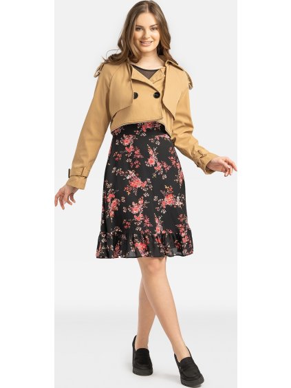 DÁMSKÝ ELEGANTNÍ DVOUDÍLNÝ SVĚTLE HNĚDÝ TRENČKOT