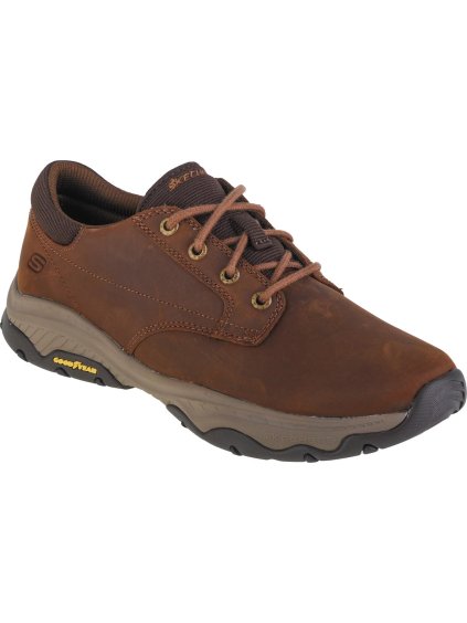 HNĚDÉ KOŽENÉ BOTY SKECHERS CRASTER-FENZO (Velikost 41)