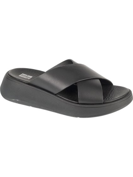 ČERNÉ DÁMSKÉ PANTOFLE NA PLATFORMĚ FITFLOP F-MODE FLATFORM