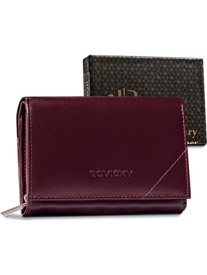 ROVICKY TMAVĚ FIALOVÁ PENĚŽENKA S JEMNÝM PROŠÍVÁNÍM V169 (Velikost ONE SIZE)