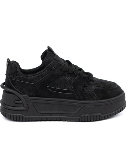 ČERNÉ DÁMSKÉ SNEAKERSY S KRAJKOU (Velikost 36)