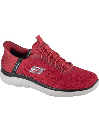 ČERVENÉ PÁNSKÉ TENISKY SKECHERS SLIP-INS: SUMMITS - KEY PACE (Velikost 41)