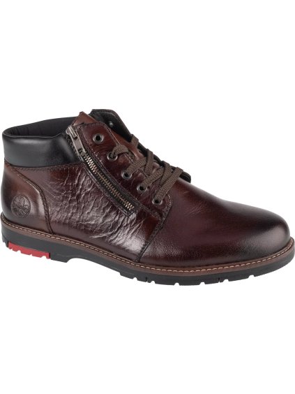 HNĚDÉ PÁNSKÉ KOŽENÉ ZIMNÍ BOTY RIEKER BOOTIES (Velikost 40)