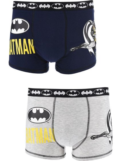 DVOJBALENÍ BOXEREK BATMAN - TM. MODRÁ/ŠEDÁ (Velikost S)