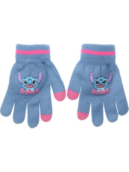 SVĚTLE MODRÉ DÍVČÍ RUKAVICE LILO AND STITCH (Velikost ONE SIZE)