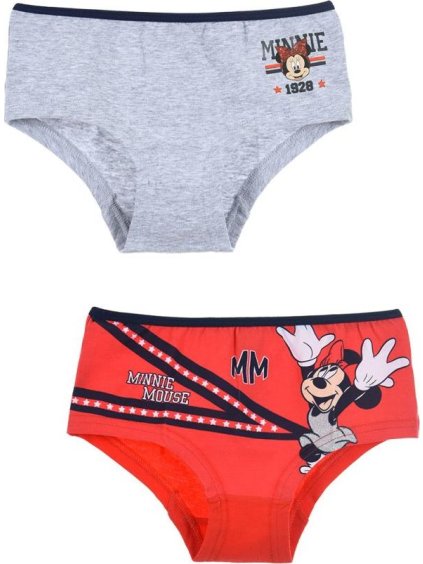DÍVČÍ KALHOTKY DISNEY MINNIE MOUSE - ŠEDÁ/ČERVENÁ (Velikost 116/128)
