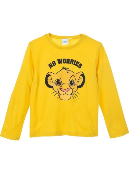 ŽLUTÉ TRIČKO S DLOUHÝM RUKÁVEM THE LION KING (Velikost 98)