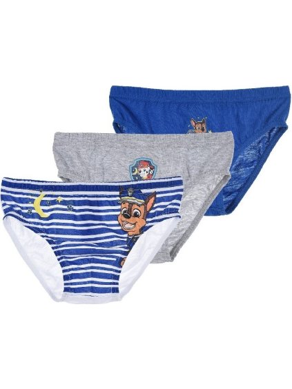 SET 3KS CHLAPECKÝCH SLIPŮ PAW PATROL - MODRÁ/ŠEDÁ/BÍLO-MODRÁ (Velikost 104/110)