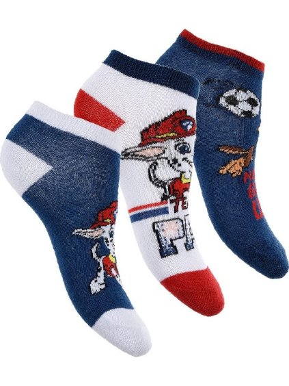 SADA CHLAPECKÝCH KOTNÍKOVÝCH PONOŽEK - MODRÁ/BÍLÁ/MODRÁ (Velikost 23/26)