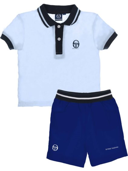 MODRO-BÍLÝ CHLAPECKÝ SET KRAŤASY + TRIČKO (Velikost 67)