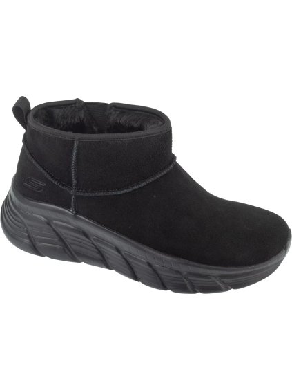 ČERNÉ DÁMSKÉ ZIMNÍ BOTY SKECHERS BOBS B FLEX HI - HI FROST (Velikost 36)