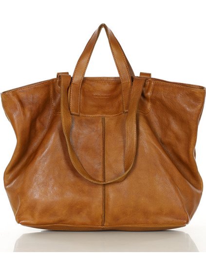 MARCO MAZZINI CAMEL SHOPPER KOŽENÁ KABELKA (Velikost ONE SIZE)