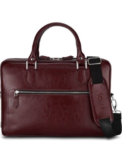 KAŠTANOVÁ KOŽENÁ TAŠKA SOLIER (Velikost ONE SIZE)