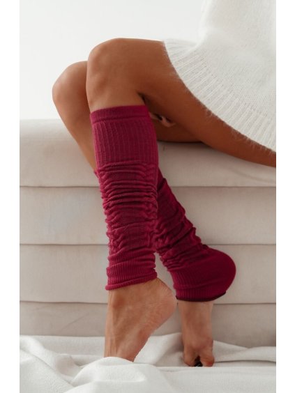 (VEL. 37-41) PLETENÉ NÁVLEKY MILENA CALIOPPE (Barva vínová, Velikost 37-41)