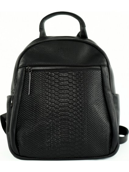 SOLIER ČERNÝ DÁMSKÝ KOŽENÝ BATOH ELAN (Velikost ONE SIZE)