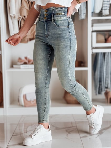 (VEL. 29) DÁMSKÉ SKINNY DŽÍNY S VYSOKÝM PASEM STOLINE (Velikost 29)