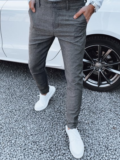 (VEL. 33) TMAVĚ ŠEDÉ PÁNSKÉ SPOLEČENSKÉ KALHOTY (Velikost 33)