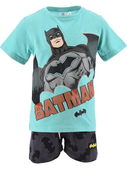 TYRKYSOVĚ-ČERNÝ LETNÍ SET BATMAN (Velikost 140)