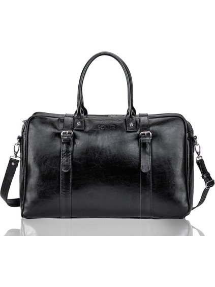 PÁNSKÁ ČERNÁ KOŽENÁ TAŠKA (Velikost ONE SIZE)