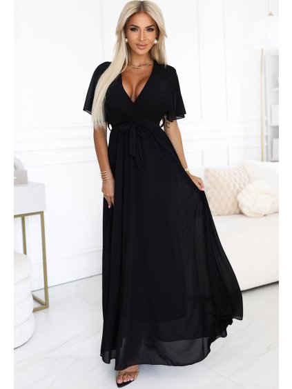 ČERNÉ MAXI ŠATY (Velikost ONE SIZE)