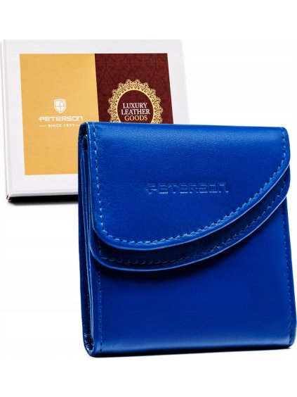 PETERSON MODRÁ MALÁ KOŽENÁ PENĚŽENKA Y373 (Velikost ONE SIZE)