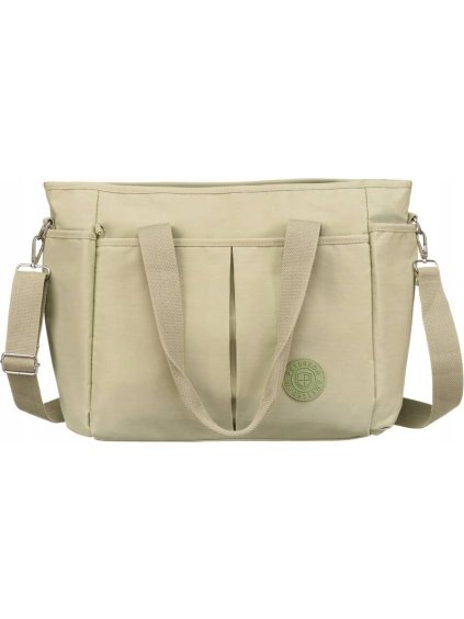 PETERSON  SVĚTLE ZELENÁ TEXTILNÍ SHOPPER TAŠKA (Velikost ONE SIZE)