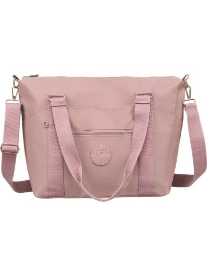 PETERSON RŮŽOVÁ VELIKÁ TEXTILNÍ SHOPPER TAŠKA (Velikost ONE SIZE)