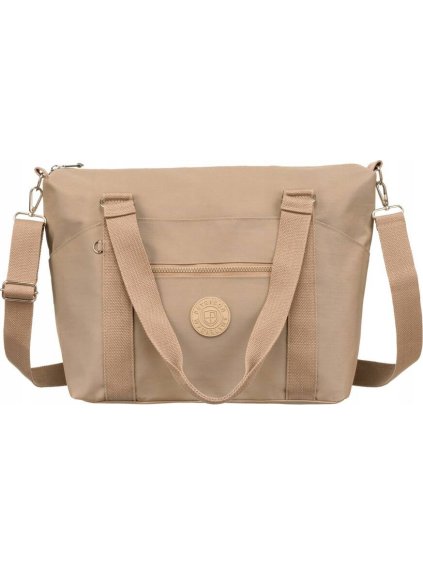 PETERSON BÉŽOVÁ VELIKÁ TEXTILNÍ SHOPPER TAŠKA (Velikost ONE SIZE)