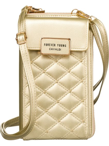 4U CAVALDI ZLATÁ PENĚŽENKA S ODNÍMATELNÝM POPRUHEM M773 (Velikost ONE SIZE)