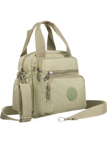 PETERSON SVĚTLE ZELENÁ TEXTILNÍ CROSSBODY TAŠKA/BATOH (Velikost ONE SIZE)