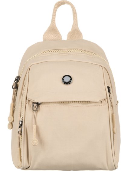 PETERSON MALÝ BÉŽOVÝ DÁMSKÝ BATOH S KAPSAMI NA ZIP (Velikost ONE SIZE)