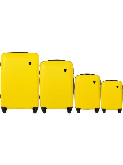 ŽLUTÁ SADA ČTYŘ CESTOVNÍCH KUFRŮ (Velikost ONE SIZE)