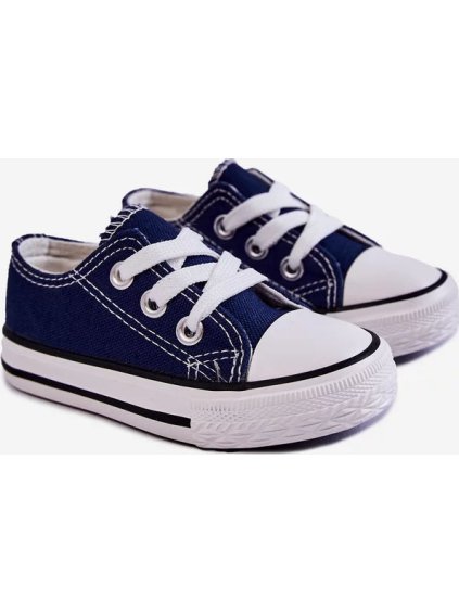 TMAVĚ MODRÉ DĚTSKÉ TENISKY FILEMON (Velikost 21)