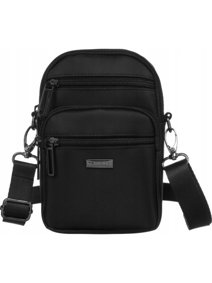PETERSON ČERNÁ TEXTILNÍ MESSENGER TAŠKA (Velikost ONE SIZE)