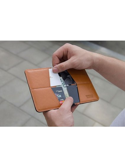 ELEGANTNÍ PÁNSKÉ POUZDRO NA DOKLADY SOLIER SW10 SLIM CAMEL