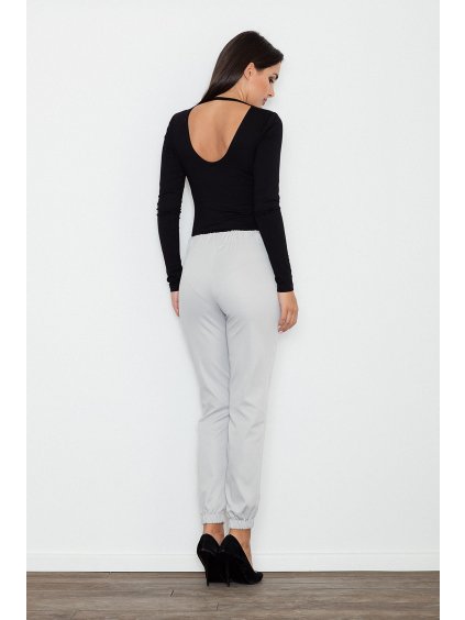 DÁMSKÉ ŠEDÉ ELEGANTNÍ KALHOTY (Velikost S)