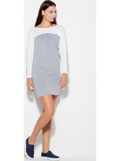 ŠEDÉ KOMFORT ŠATY K106 GREY (Velikost L)