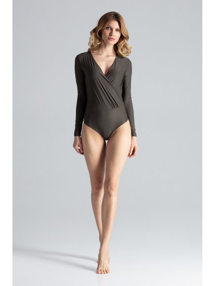 ZELENÉ BODY S HLUBŠÍM VÝSTŘIHEM M648 OLIVE