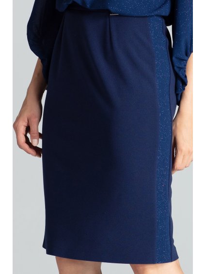ELEGANTNÍ SUKNĚ ROVNÉHO STŘIHU M688 NAVY