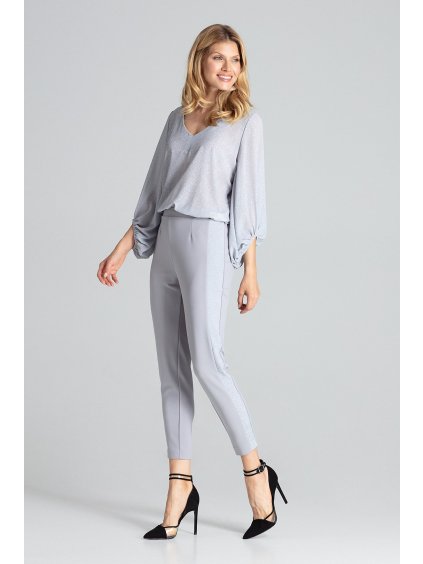 ELEGANTNÍ BODY SE VZDUŠNÝMI RUKÁVY M686 GREY
