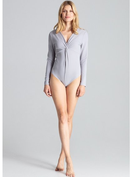 BODY SE ZVRÁSNĚNÝM VÝSTŘIHEM M685 GREY