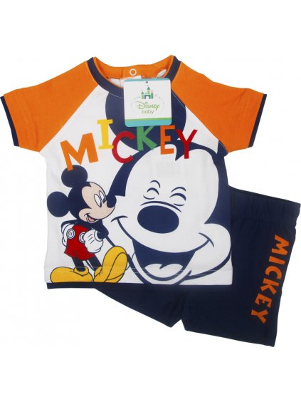 MICKEY MOUSE CHLAPECKÝ ČERNO-ORANŽOVÝ SET