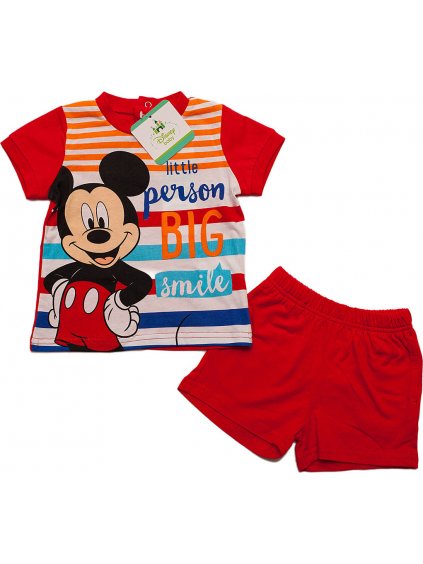 MICKEY MOUSE ČERVENÝ CHLAPECKÝ BABY SET