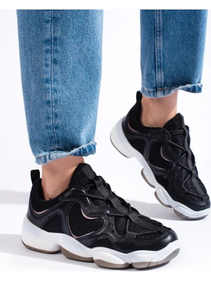 STYLOVÉ ČERNÉ SNEAKERSY (Velikost 36)