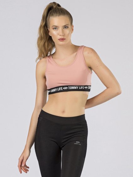 TOMMY LIFE RŮŽOVÁ SPORTOVNÍ PODPRSENKA (Velikost S)